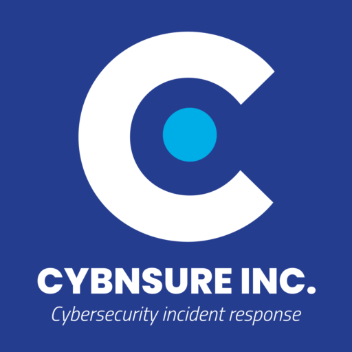 Cybnsure Inc. logo C with blue circle